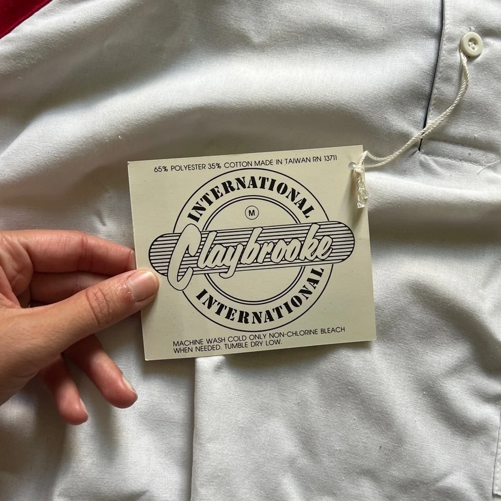 Vintage Claybrooke Colorblock Raglan‎ Short Sleeve Retro Golf Polo Shirt Men’s M_2